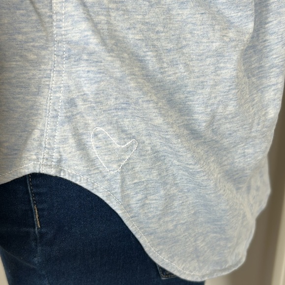 FRANK and EILEEN Eileen Tee Lab Shirt Relaxed Fit Button Up Blue Sz XS NEW - Picture 7 of 14